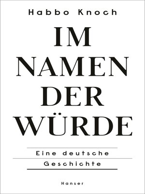 cover image of Im Namen der Würde
